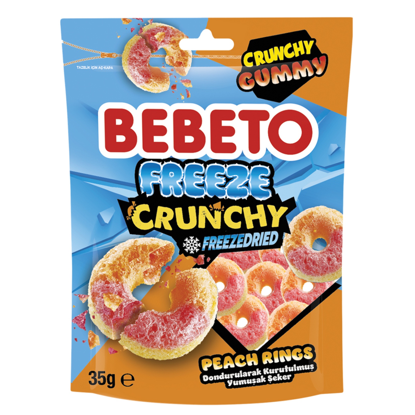 Bebeto Freeze Crunchy Şeftali 35 Gr