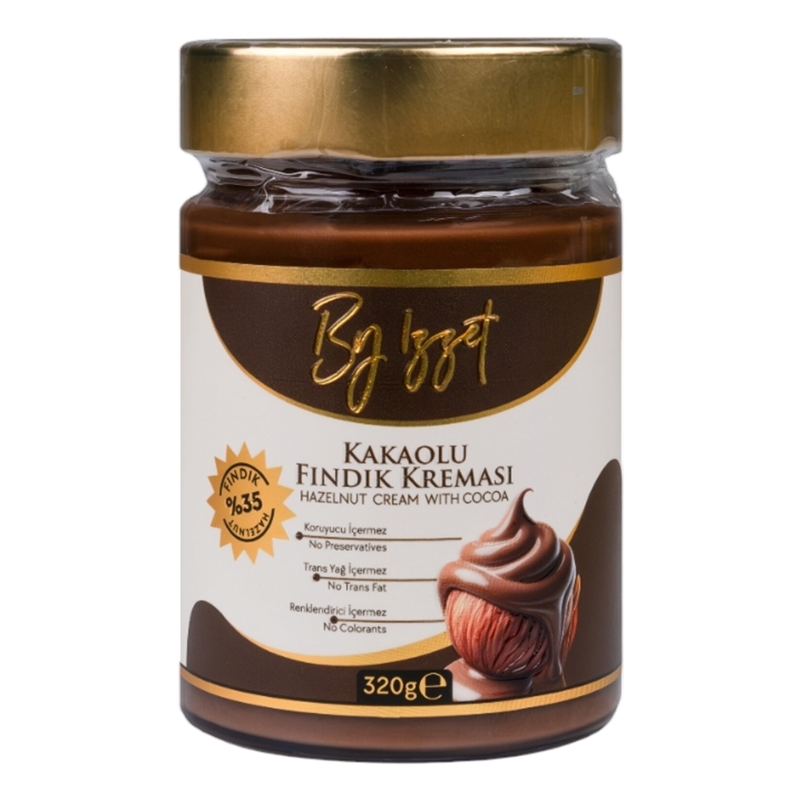 By İzzet Kakaolu Fındık Kreması %35 Fındık 320 Gr