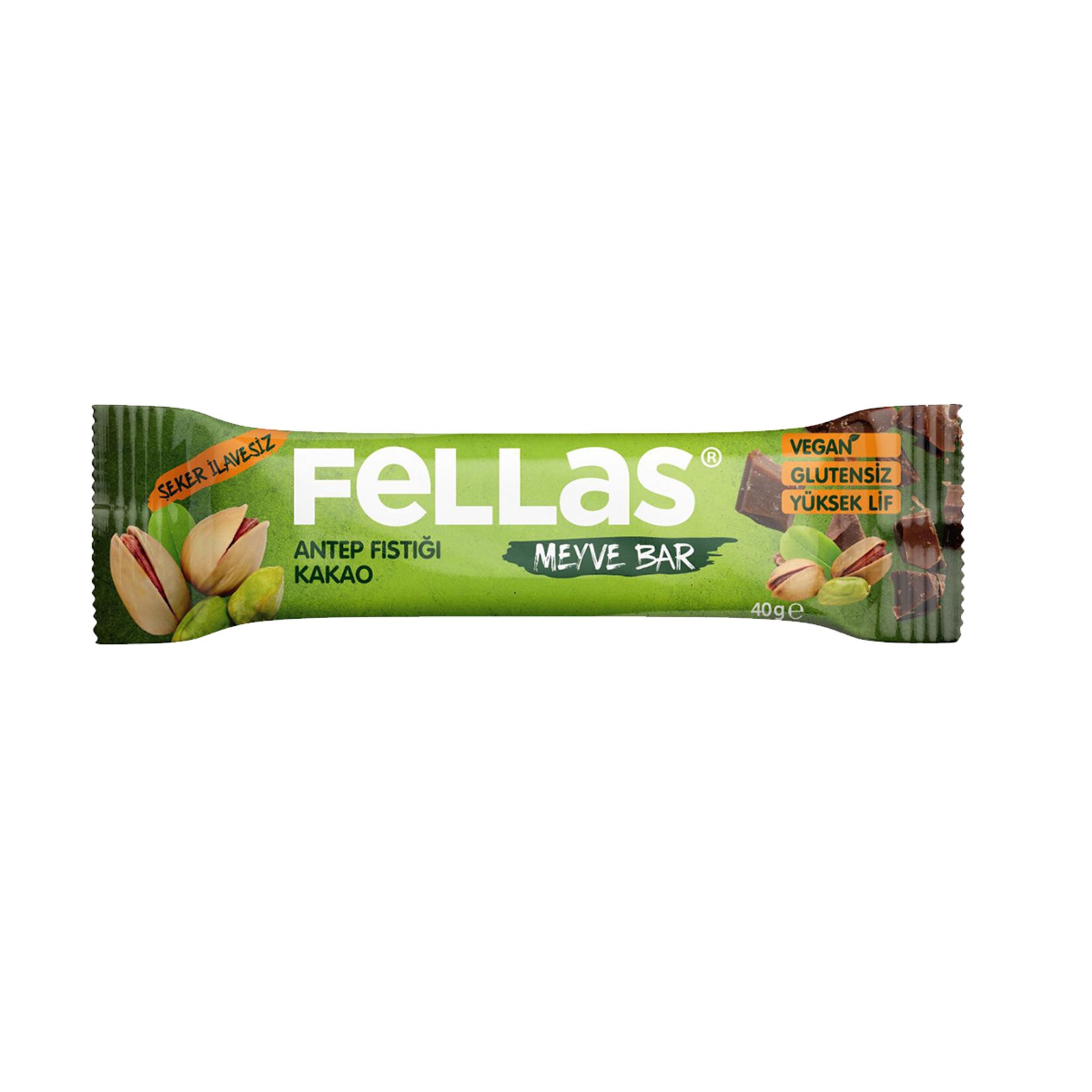 Fellas Antep Fıstığı Kakao Meyve Bar 40 Gr
