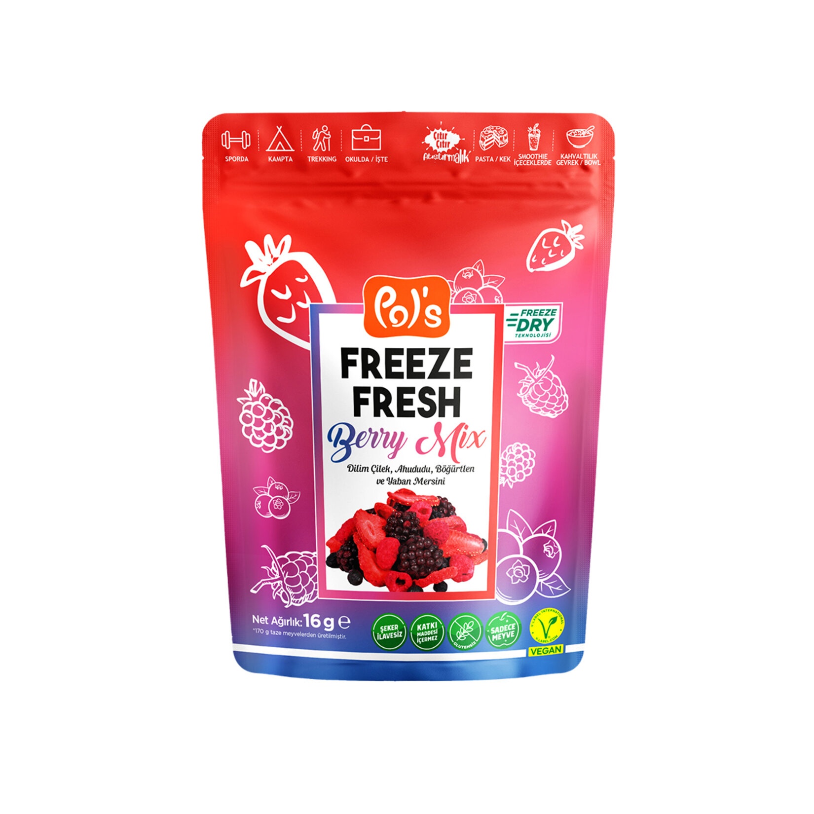 Pols Freeze Fresh Berry Mix 16 Gr