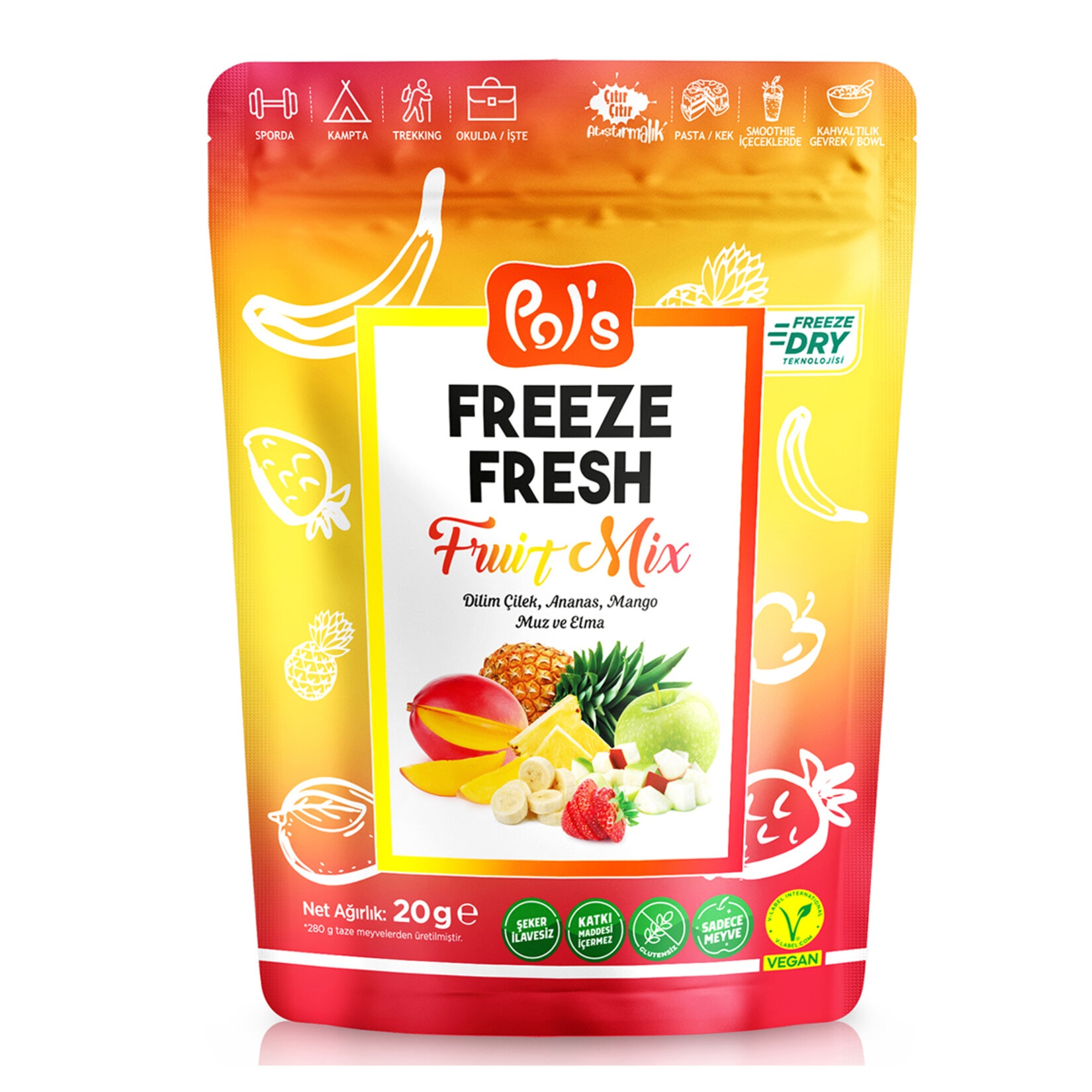 Pols Freeze Fresh Fruit Mix 20 Gr