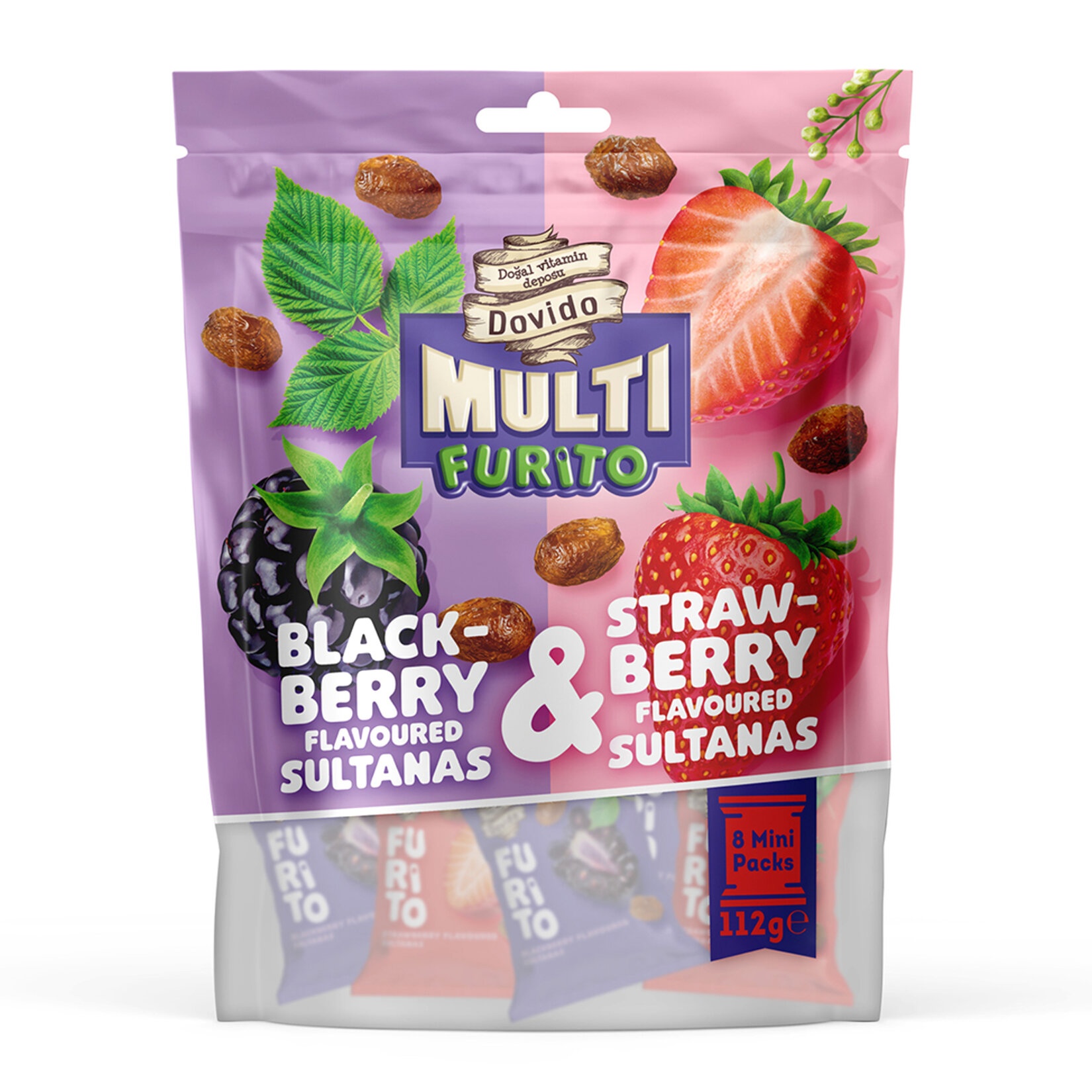 Dovido Multi Fruity Çilek Ve Böğürtlen Aromalı Üzüm 112 Gr