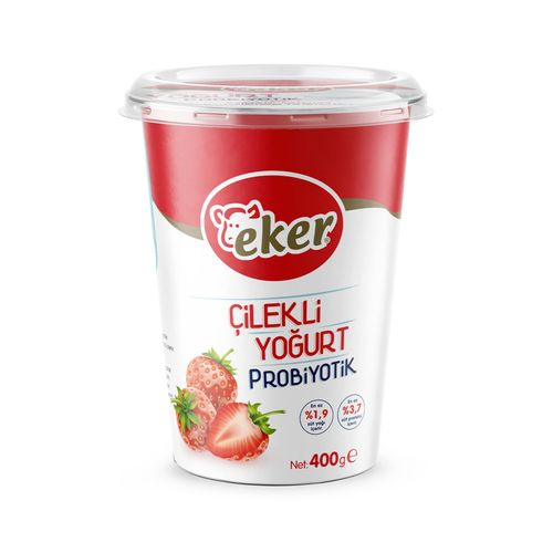Eker Çilekli Probiyotik Yoğurt 4x100 Gr