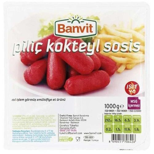 Banvit Piliç Kokteyl Sosis 1 Kg