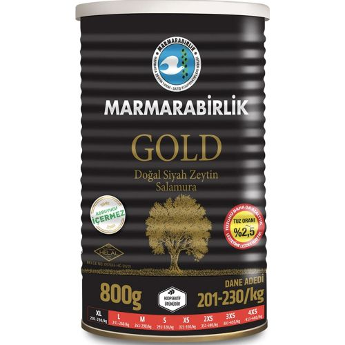 Marmarabirlik Gold XL Siyah Zeytin 800 Gr