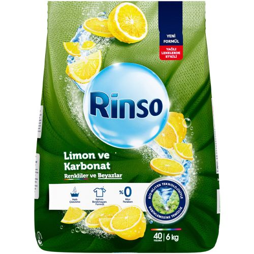 Rinso Limon ve Karbonat 40 Yıkama 6 Kg