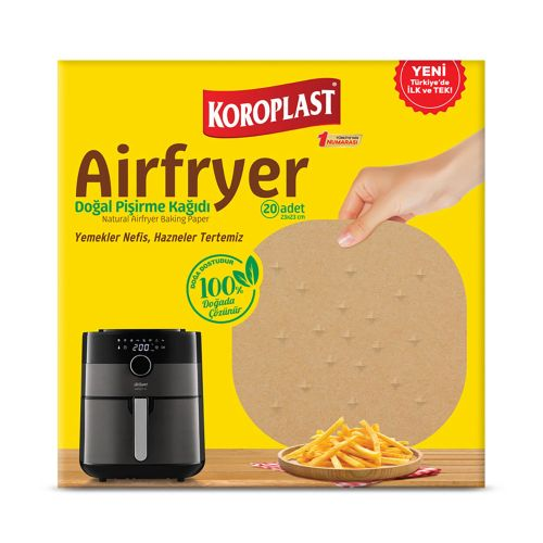 Koroplast Airfryer Doğal Pişirme Kağıdı 20 Adet