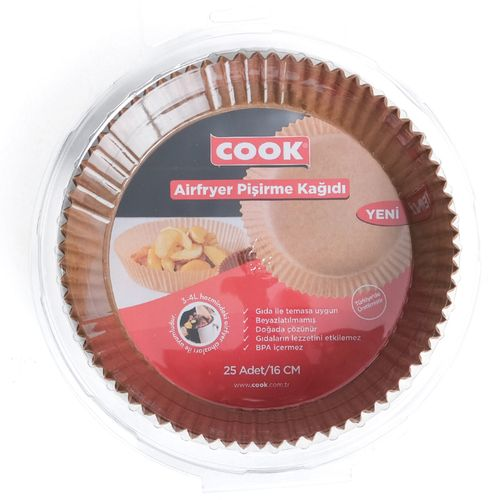 Cook Airfryer Pişirme Kağıdı Xxl 25 Adet
