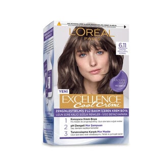Excellence Cool Creme Saç Boyası 6.11 Ekstra Küllü Koyu Kumral 96 Ml