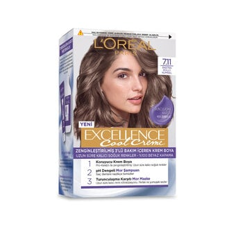 Excellence Cool Creme 7.11 Ekstra Küllü Kumral Saç Boyası 96 Ml