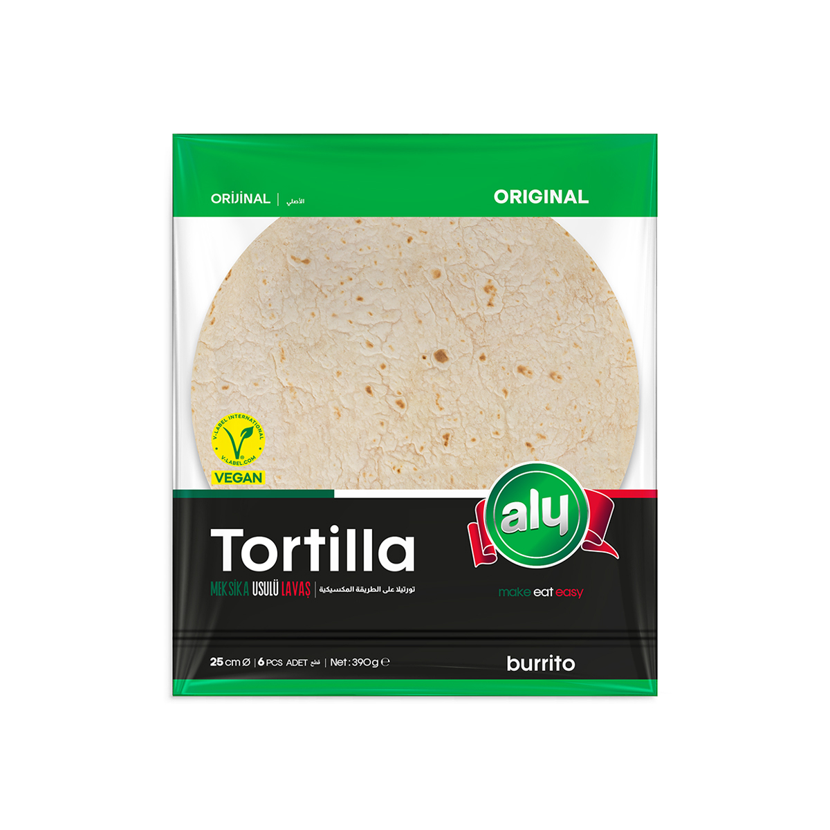 Aly Tortilla Lavaş 25 Cm 6lı 390 Gr