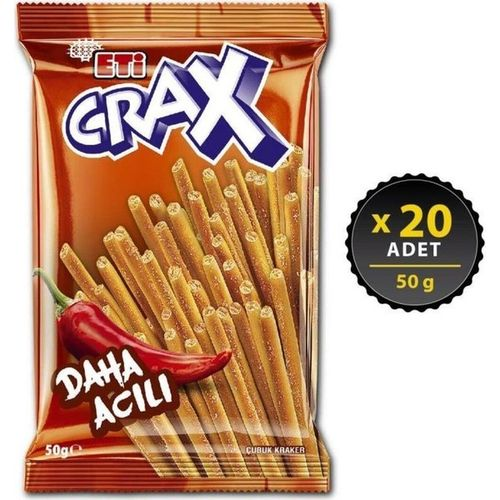 Eti Crax Patlayan Lezzet Acı Baharatlı Çubuk Kraker 50 Gr