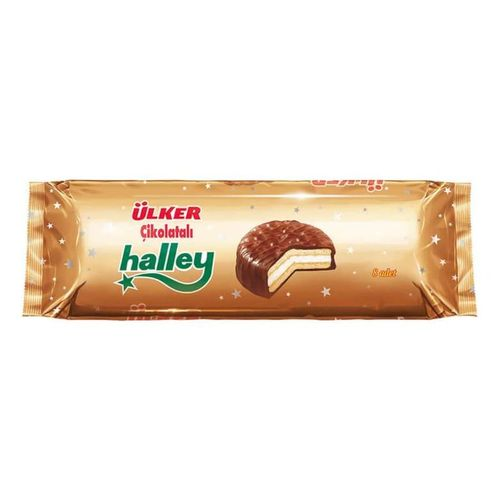 Ülker Halley Çikolata Kaplamalı Sandviç Bisküvi 8'li 240 Gr