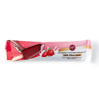 Elit Çilek Aromalı Dolgulu Sütlü Çikolata 35 Gr