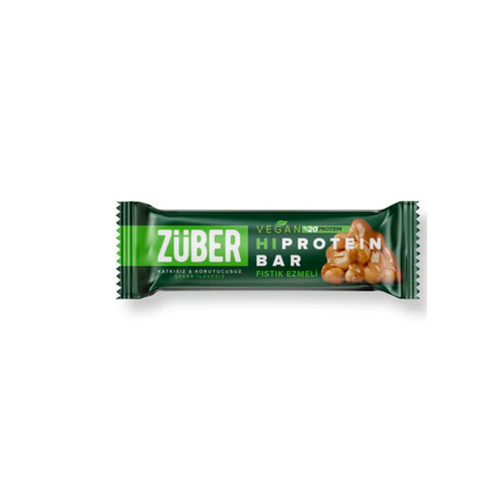 Züber Fıstık Ezmeli Vegan Protein Bar 45 Gr