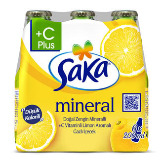 Saka C+ Vitaminli Limon Aromalı Gazlı İçecek 6x200 Ml