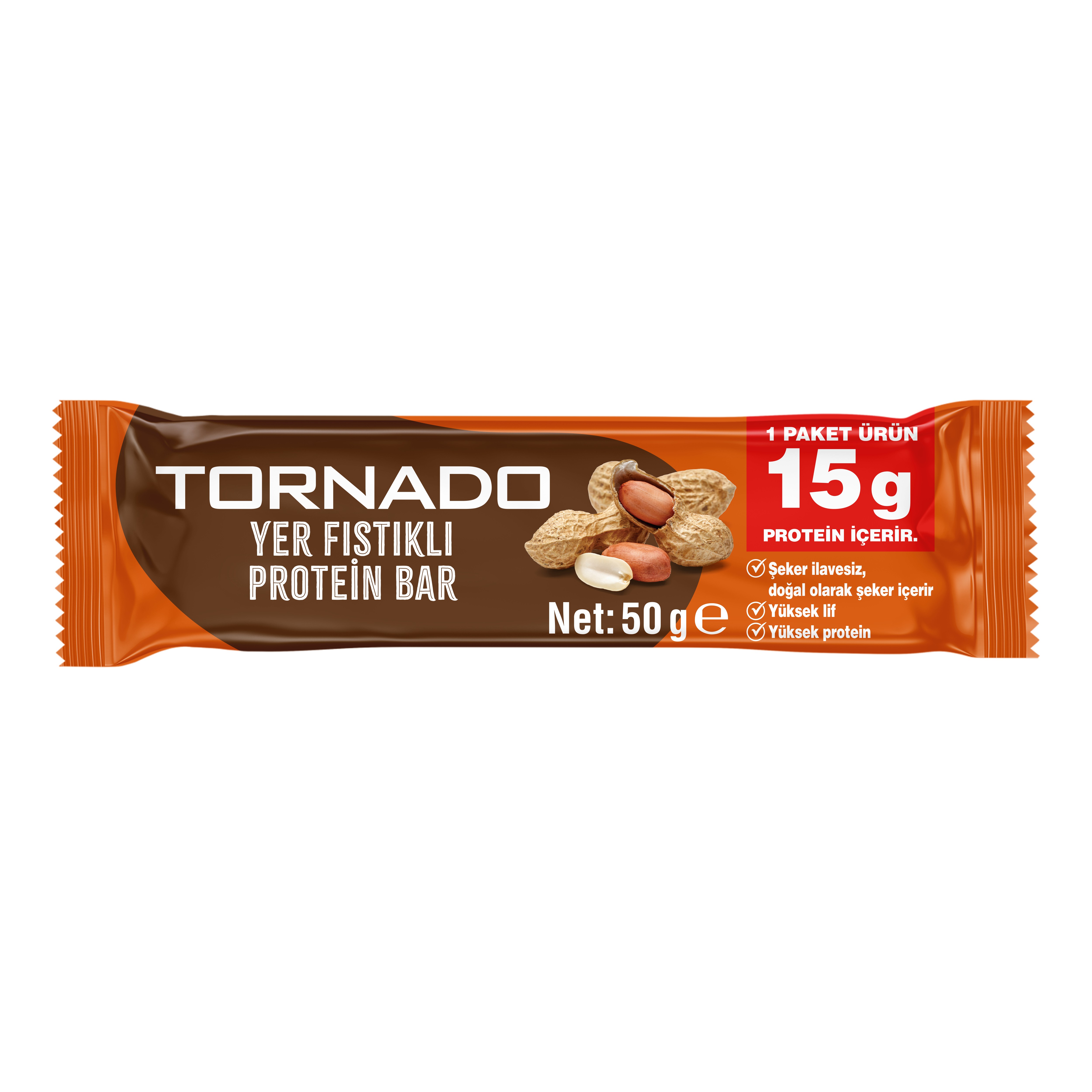 Tornado Yer Fıstıklı Protein Bar 50 Gr