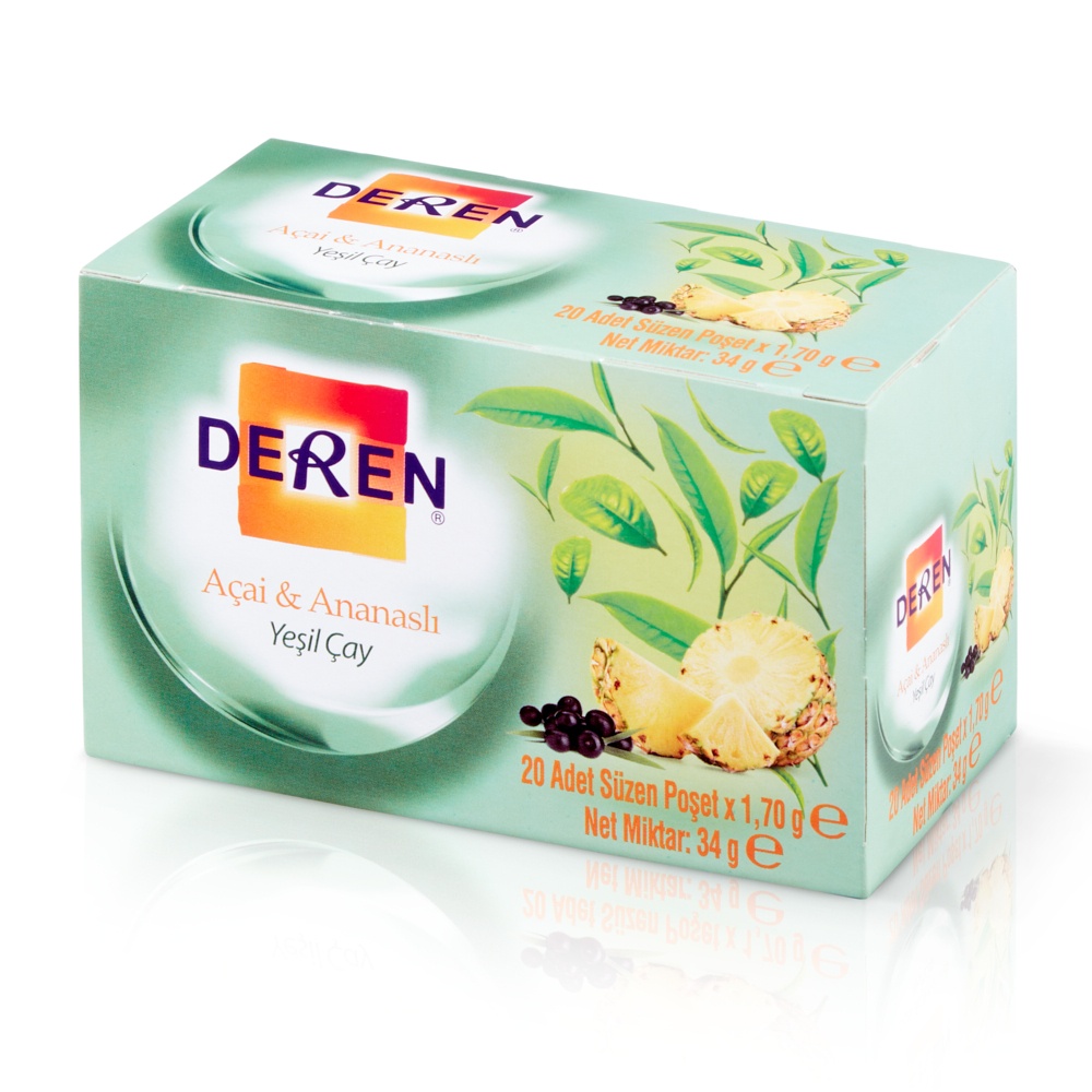 Deren Açai & Ananaslı Yeşilçay 20 Adet