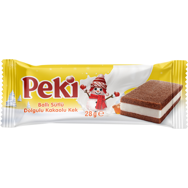 Peki Ballı Sütlü Dolgulu Kakaolu Kek 28 Gr