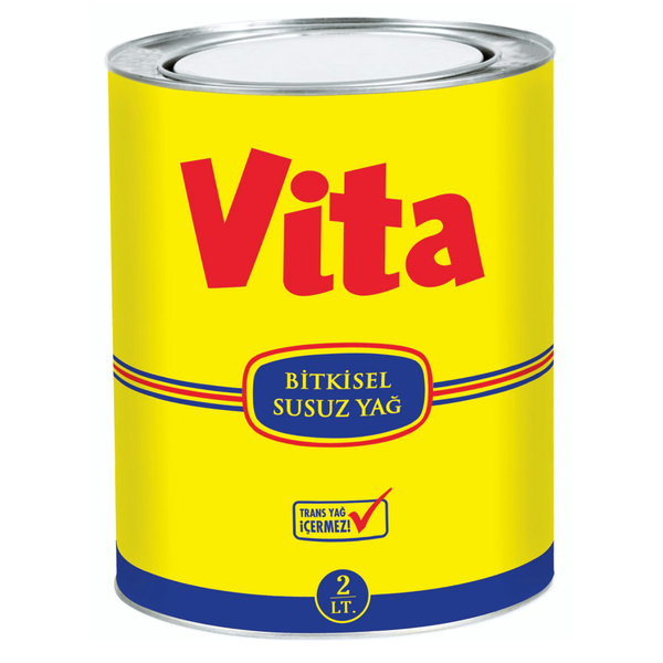 Vita Bitkisel Susuz Yağ Teneke 2 Lt