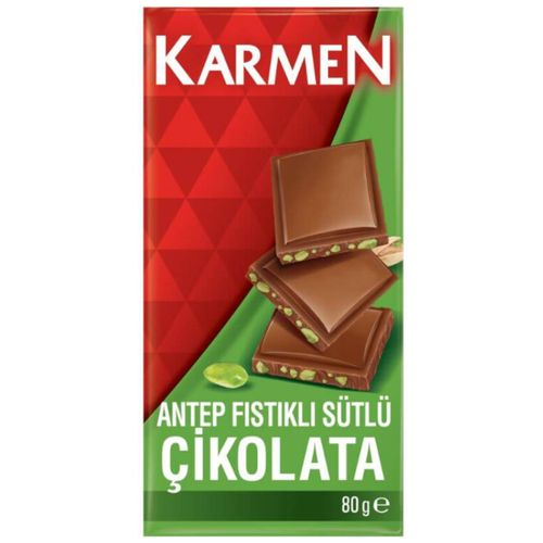 Karmen Antep Fıstıklı Çikolata 80 Gr
