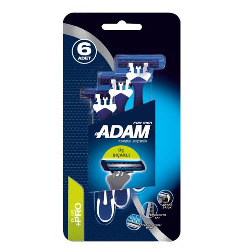 Adam Tıraş Bıçağı Üç Bıçaklı 6 Adet