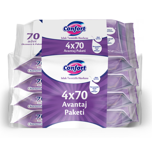 Confort Islak Temizlik Havlusu 4x70 Adet