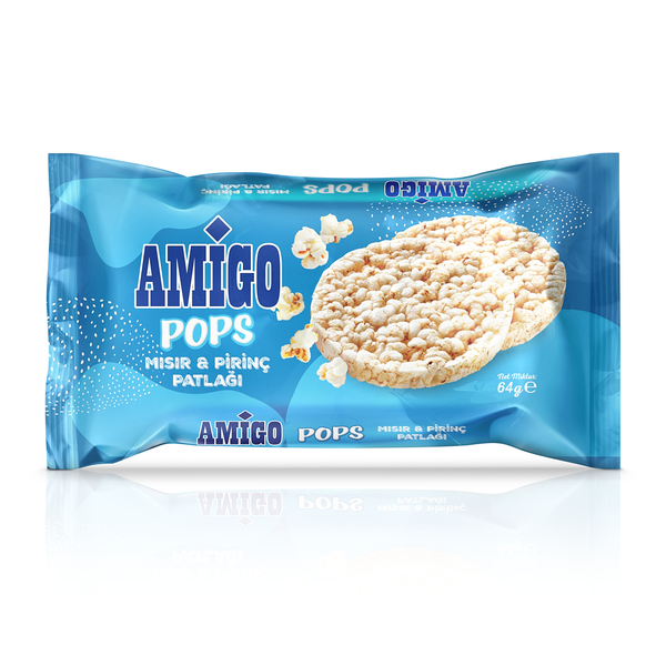 Amigo Pops Pirinç Ve Mısır Patlağı 64 Gr