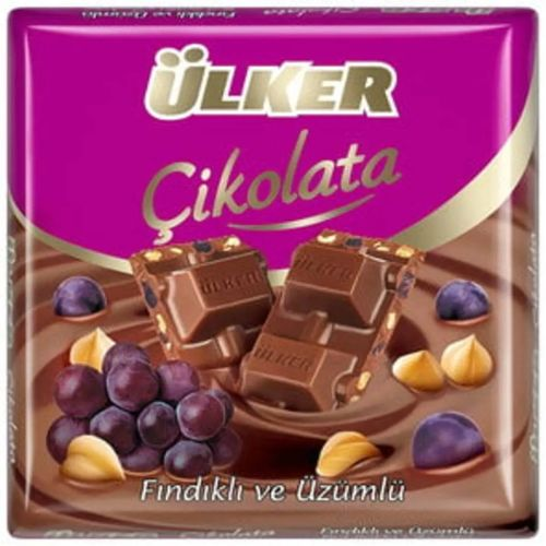 Ülker Üzümlü Fındıklı Sütlü Çikolata 60 Gr