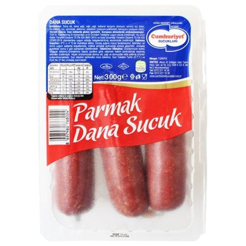 Cumhuriyet Dana Parmak Sucuk 300 Gr