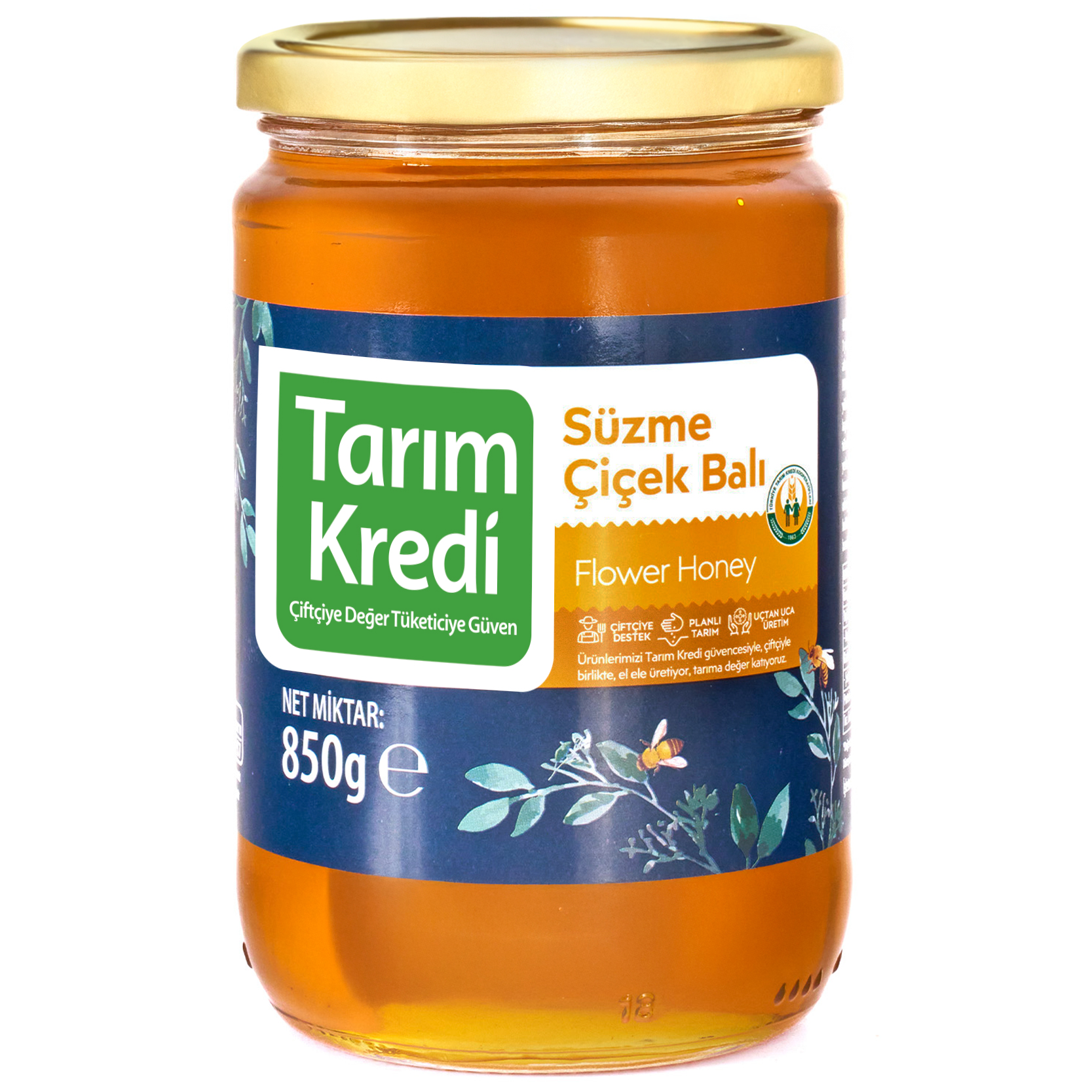 Tarım Kredi Kavanoz Süzme Çiçek Balı 850 Gr