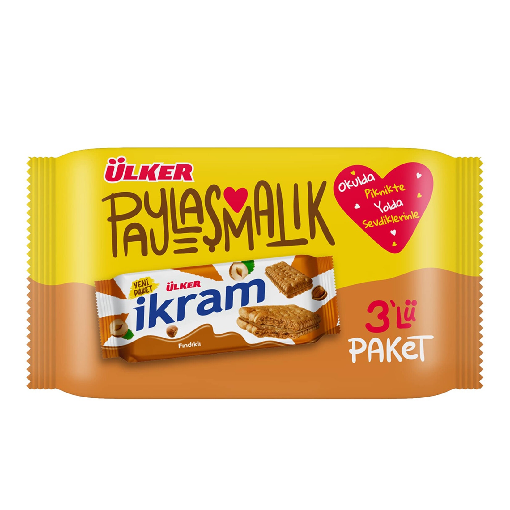 Ülker İkram Fındıklı Bisküvi 3x84 Gr