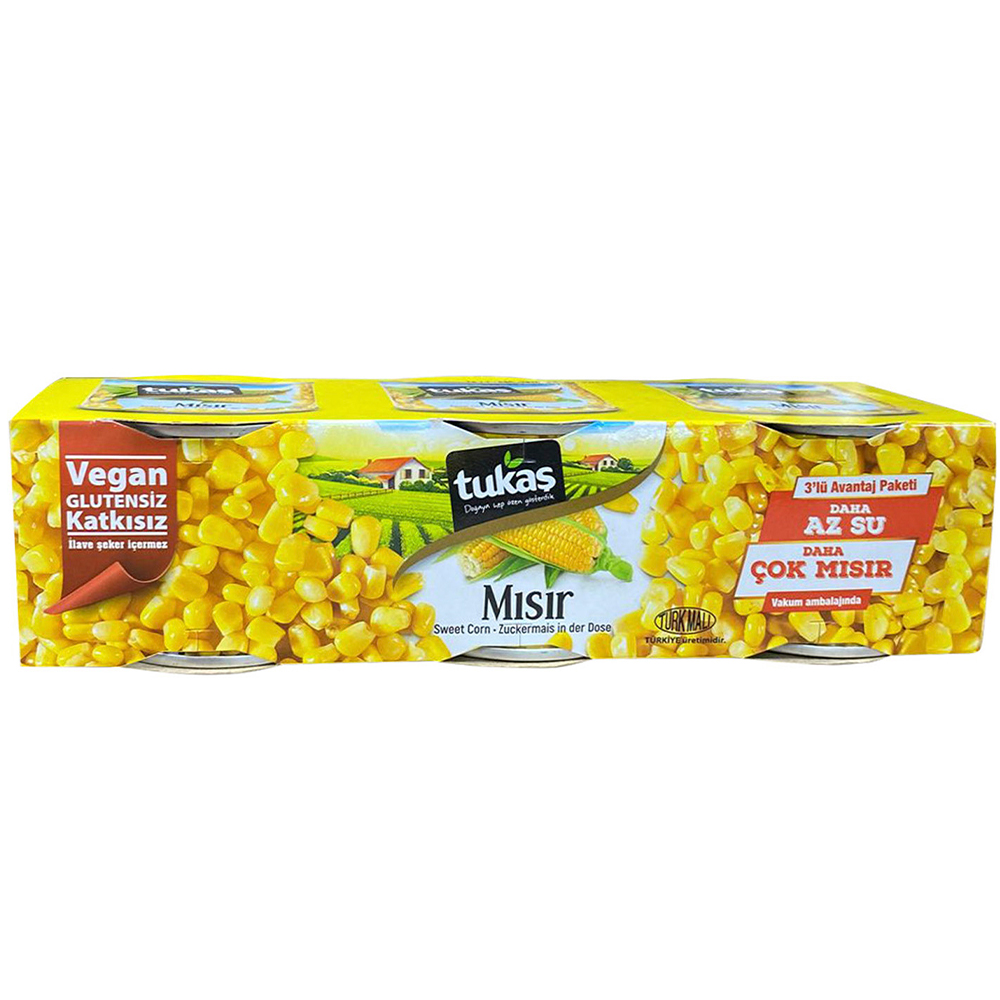 Tukaş Mısır Konservesi Ekonomik Paket 3x150 Ml