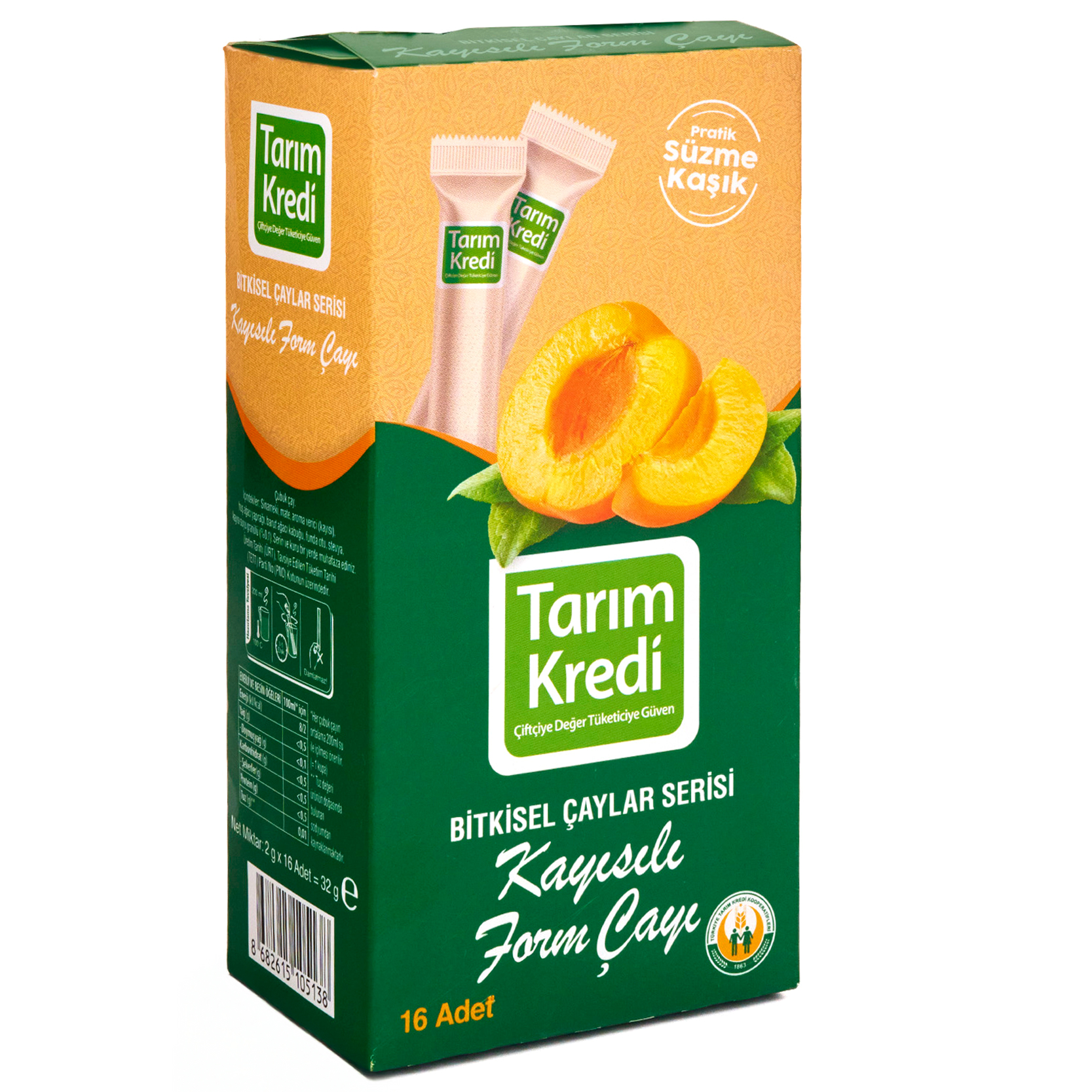 Tarım Kredi Kayısılı Form Çayı Çubuk Çay 32 Gr