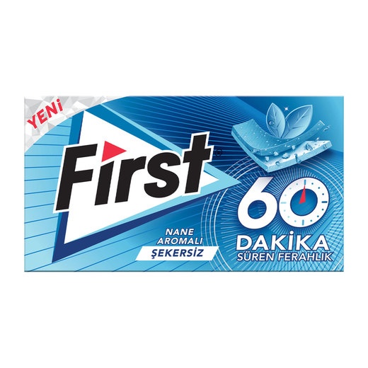 First 60 Dk Keskin Nane Aromalı Sakız 27 Gr