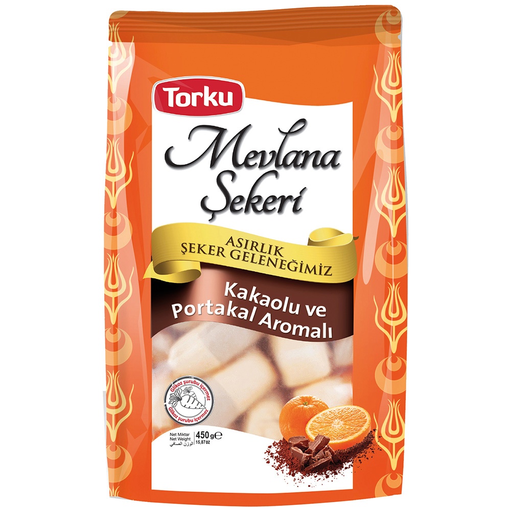 Torku Mevlana Şekeri Kakao Portakal 450 Gr