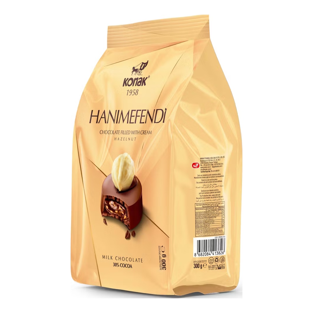Konak Hanımefendi Sütlü Ve Fındık Parçalı Çikolata 300 Gr