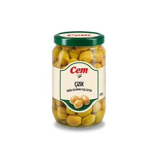 Cem Doğal Çizik Yeşil Zeytin 261-290 400 Gr