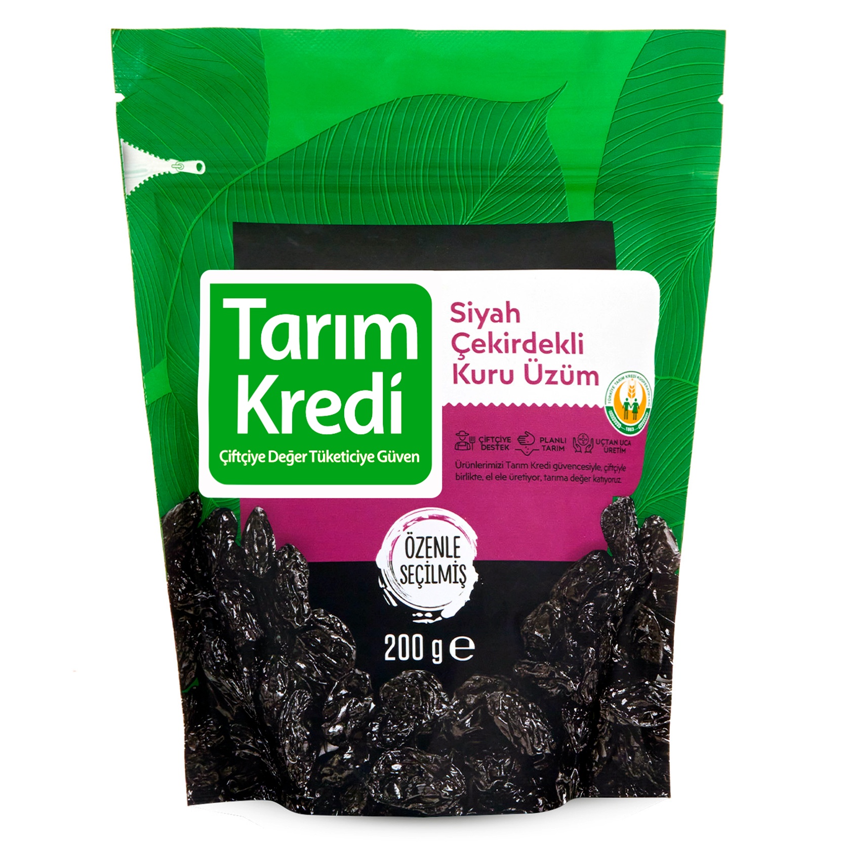 Tarım Kredi Siyah Çekirdekli Kuru Üzüm 200 Gr