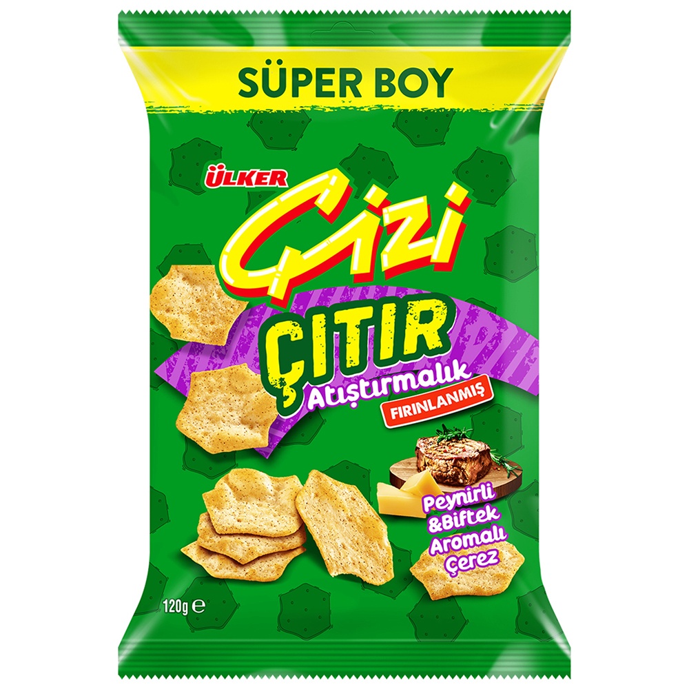 Ülker Çizi Çıtır Peynir & Biftek Süper Boy 120 Gr