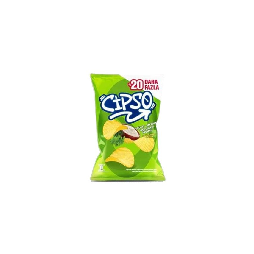Cipso Yoğurt Ve Mevsim Yeşillikleri Aromalı Patates Cipsi 160 Gr
