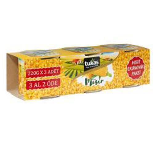 Tukaş Mısır Konservesi Ekonomik Paket 3x150 Ml