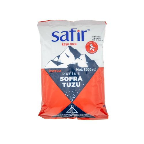 Safir İyotlu Poşet Tuz 1.5 Kg