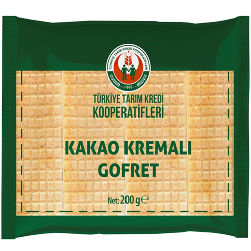 Tarım Kredi Kakaolu Kremalı Gofret 200 Gr