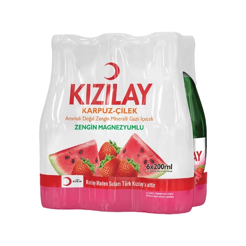 Kızılay Karpuz Ve Çilek Aromalı Maden Suyu 6x200 Ml